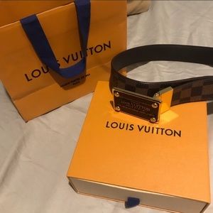 Louis Vuitton Damier Ebene Inventeur belt